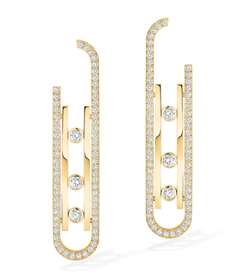 Messika Move yellow gold diamond earrings 1ct, UK version