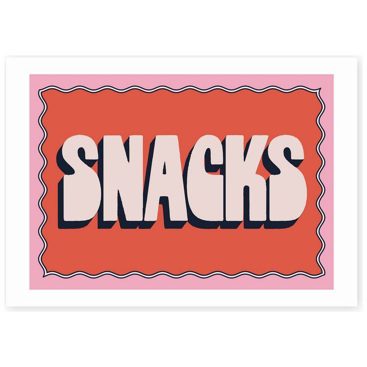 East End Prints snacks art print A3, imported from the UK
