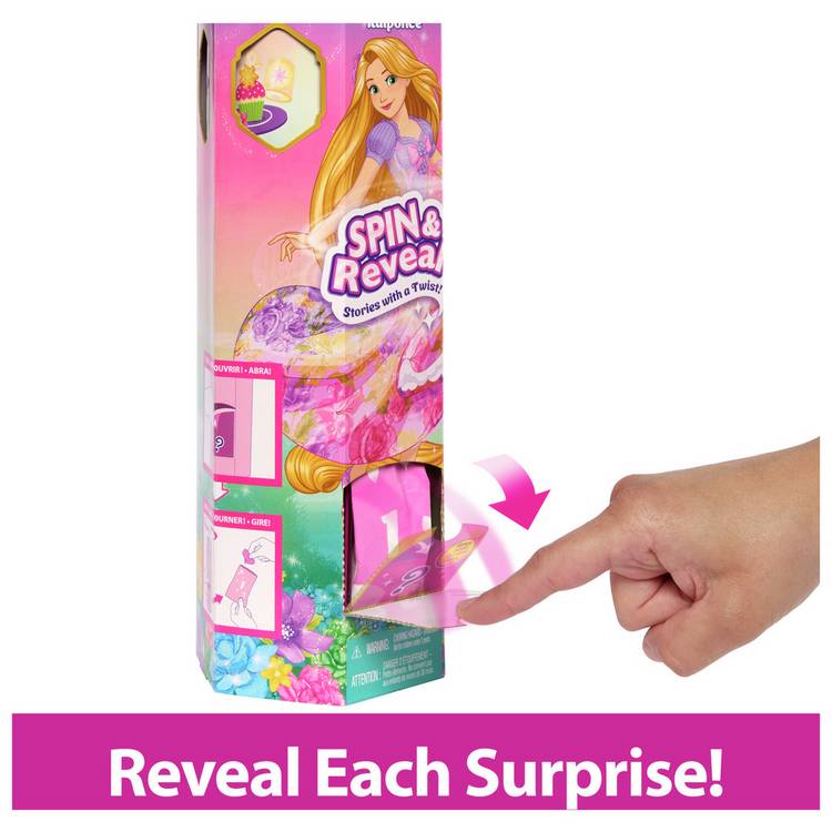 Disney Princess Spin & Reveal Rapunzel doll with accessories, imported from the UK