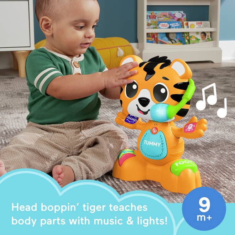 Fisher-Price Link Squad Bop & Groove Tiger learning toy, UK version