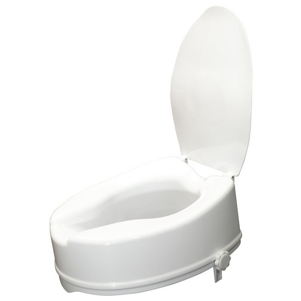 Aidapt raised toilet seat with lid 6 inches (British brand)