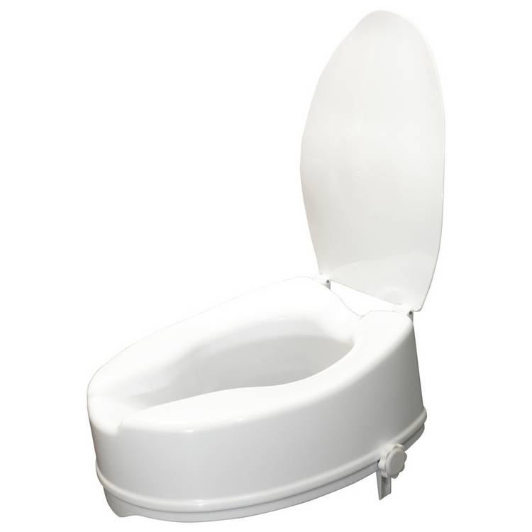 Aidapt raised toilet seat with lid 6 inches (British brand)