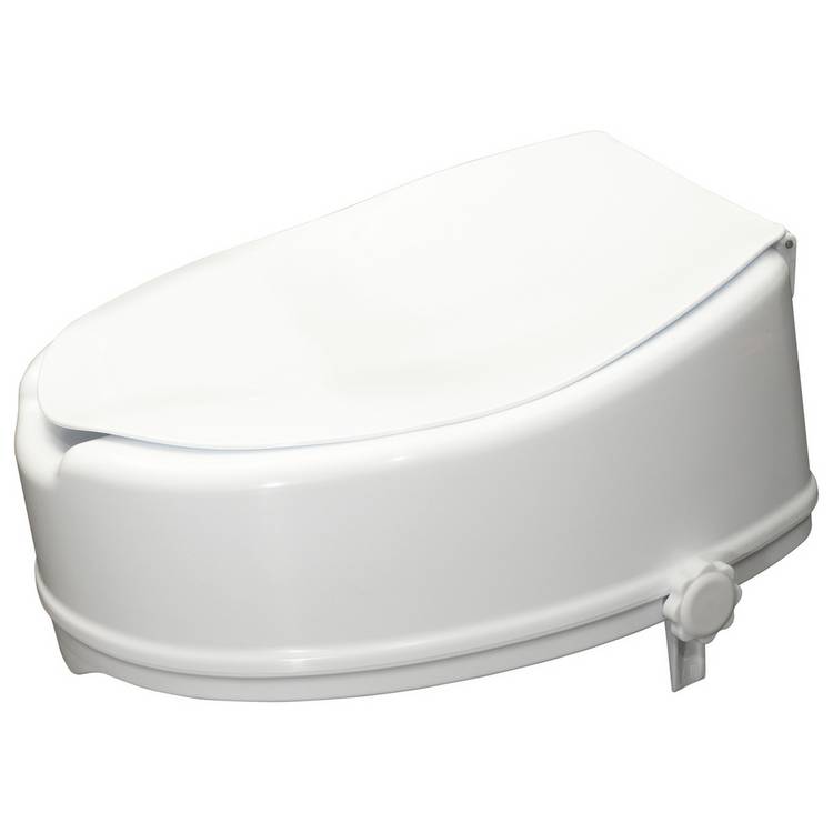 Aidapt raised toilet seat with lid 6 inches (British brand)