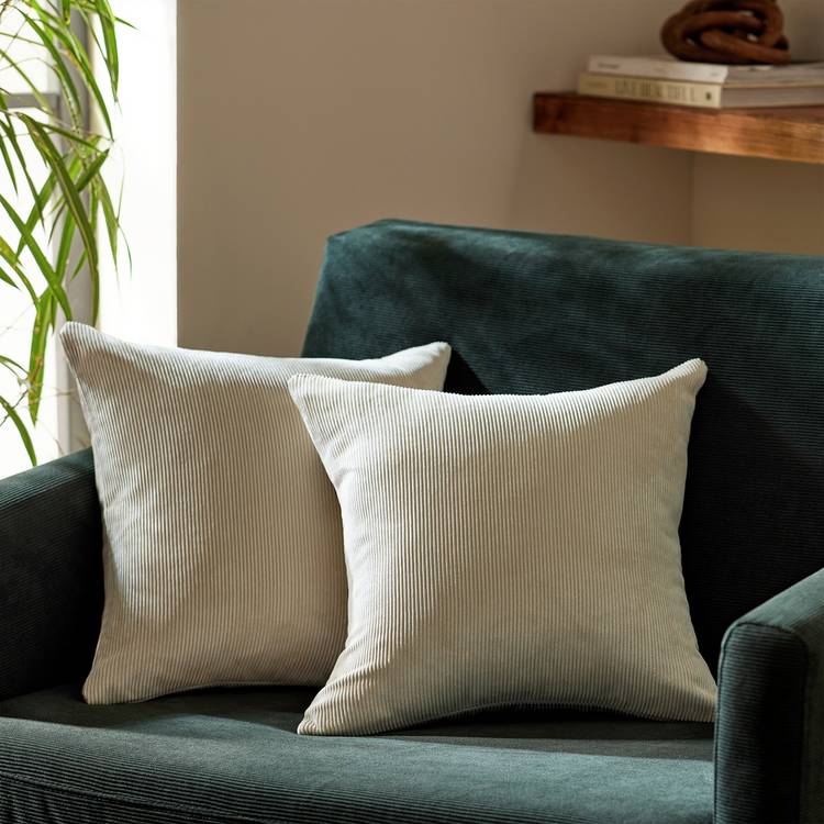 Habitat cord cushion cover oatmeal 43x43cm (British brand)