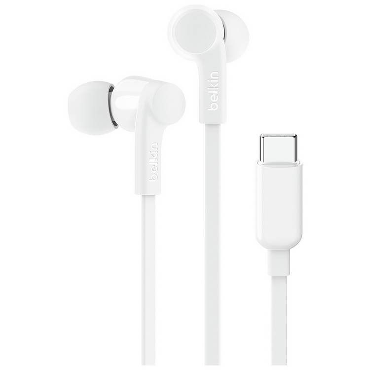 Belkin USB-C earbuds white, imported from the UK