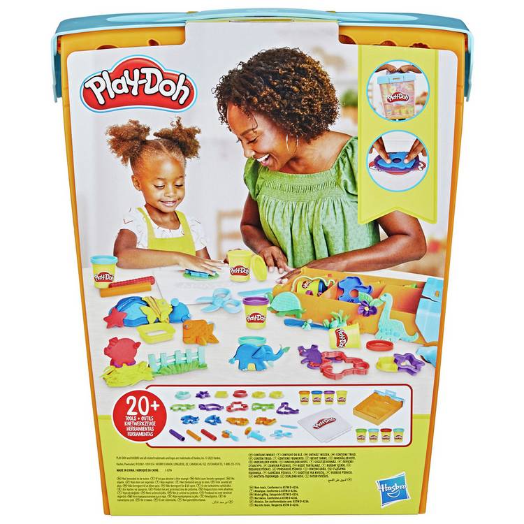 Play-Doh Rainbow Animal Storage Set with 8 Tubs, UK version