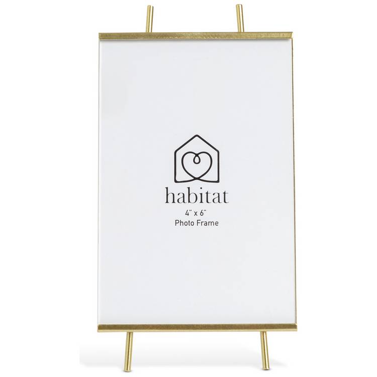 Habitat gold glass easel picture frame 4x6 inches, UK version