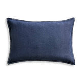 Habitat blue blanket stitch oblong cushion 40x60cm (British brand)