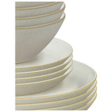 Denby Impression 12-piece stoneware dinner set in cream - British product