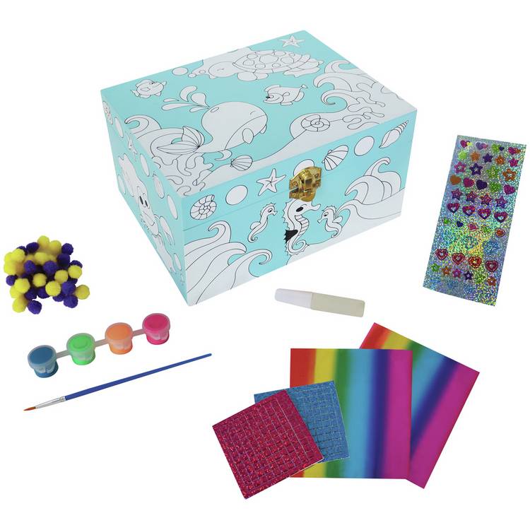 Chad Valley Be U Sea Friends musical jewellery box craft kit - British product