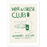 East End Prints Wine Cheese art print A3 - British product