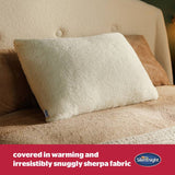 Silentnight Cosy Cuddles sherpa fleece pillow L74x48cm, imported from the UK