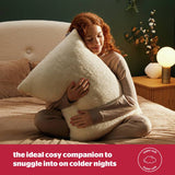 Silentnight Cosy Cuddles sherpa fleece pillow L74x48cm, imported from the UK