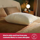 Silentnight Cosy Cuddles sherpa fleece pillow L74x48cm, imported from the UK