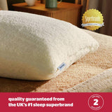 Silentnight Cosy Cuddles sherpa fleece pillow L74x48cm, imported from the UK