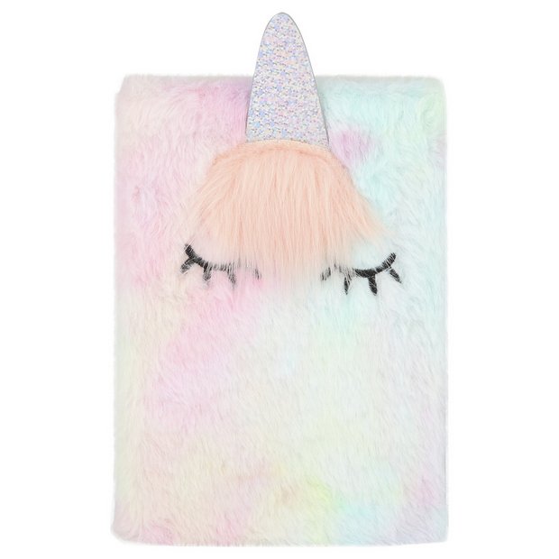 Home unicorn furry A5 notebook - British product