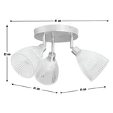 Argos Home steel 3-light ribbed spotlights chrome - British brand