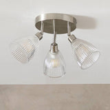 Argos Argos Home Steel 3 Lights Ribbed Ceiling Spotlights Chrome- Buy online at McGrocer