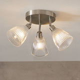 Argos Home steel 3-light ribbed spotlights chrome - British brand