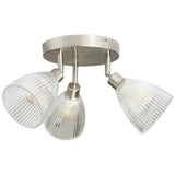 Argos Home steel 3-light ribbed spotlights chrome - British brand