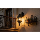 Argos Pumpkin 8 Sided Black Outdoor LED Wall Lantern- Buy online at McGrocer