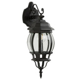 Pumpkin 8 sided black outdoor wall lantern with motion sensor (British brand)