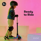 Zinc 3 wheel scooter for kids black adjustable height (British brand)