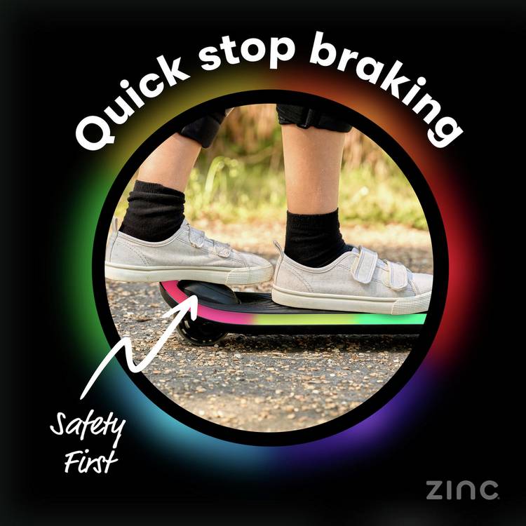 Zinc 3 wheel scooter for kids black adjustable height (British brand)