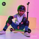 Zinc 3 wheel scooter for kids black adjustable height (British brand)