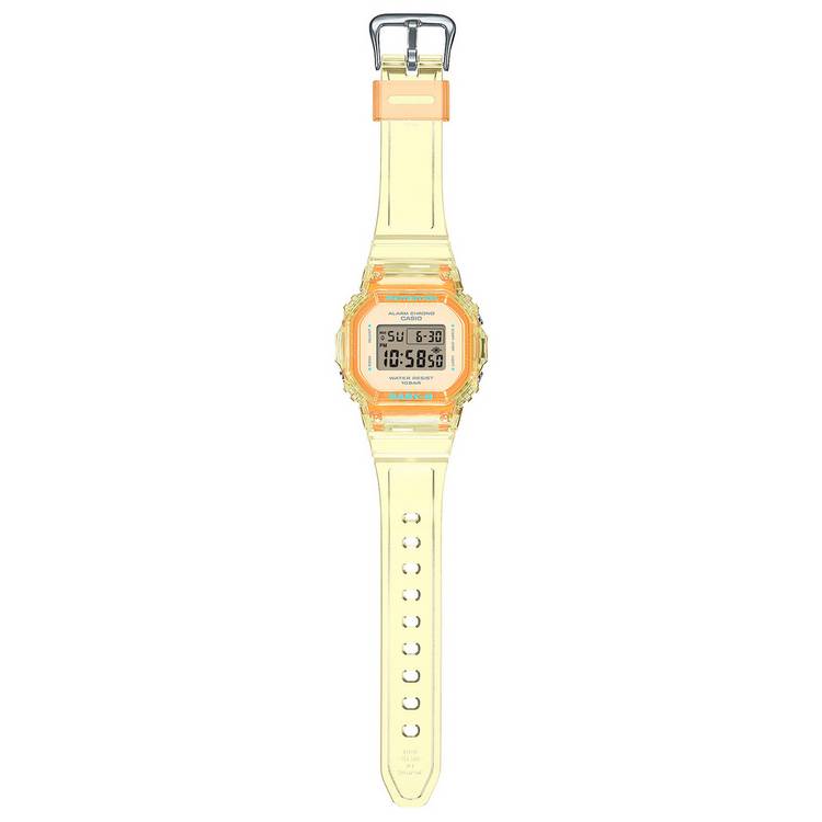 Casio Baby-G yellow digital watch with resin strap, UK version