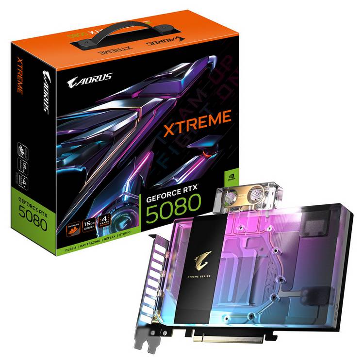 Gigabyte Aorus RTX 5080 Xtreme WB 16GB graphics card (British brand)