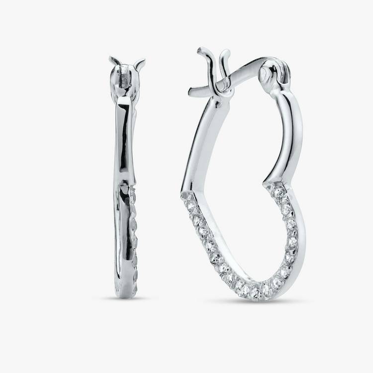 Revere sterling silver heart creole earrings - British product