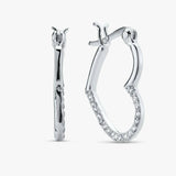 Revere sterling silver heart creole earrings - British product