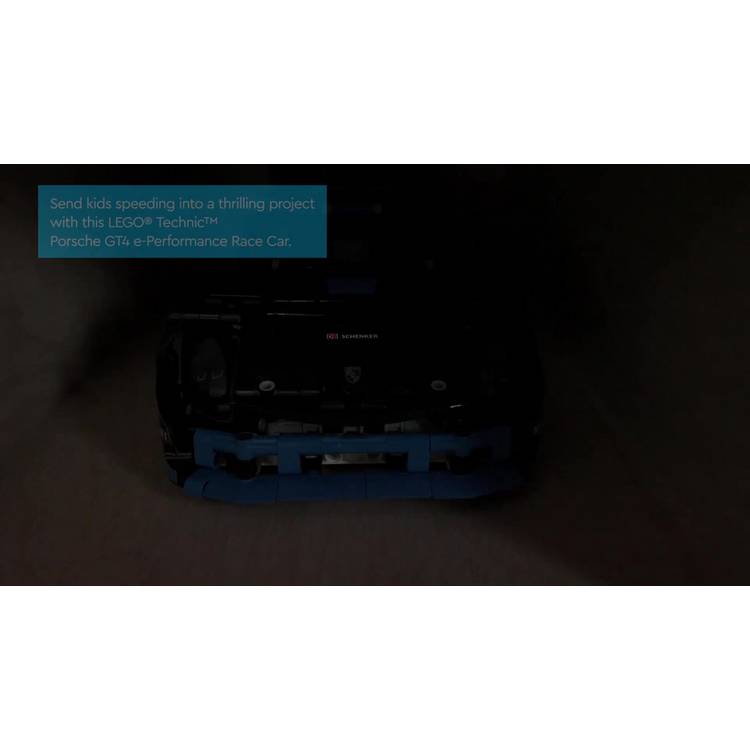 LEGO Technic Porsche GT4 e-Performance race car toy, imported from the UK