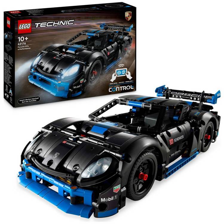 LEGO Technic Porsche GT4 e-Performance race car toy, imported from the UK