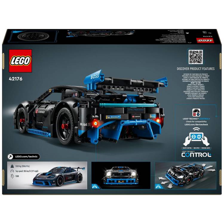 LEGO Technic Porsche GT4 e-Performance race car toy, imported from the UK