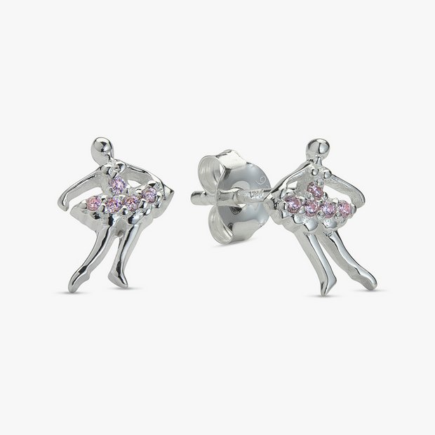 Revere sterling silver ballerina stud earrings 9.7mm - British product