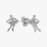 Revere sterling silver ballerina stud earrings 9.7mm - British product