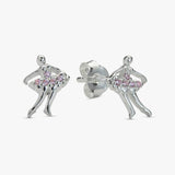 Revere sterling silver ballerina stud earrings 9.7mm - British product