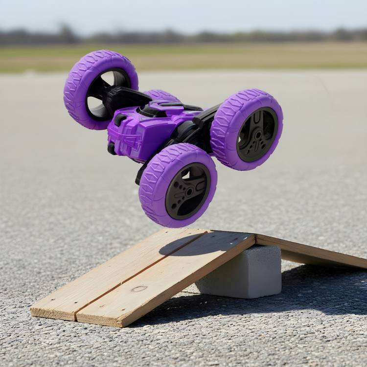 CMJ RC stunt car purple 1:24 scale - British product