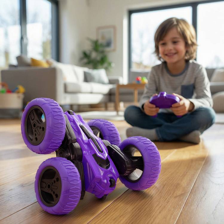 CMJ RC stunt car purple 1:24 scale - British product