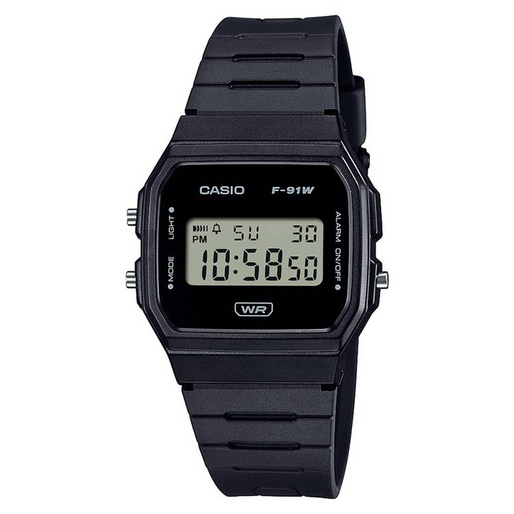 Casio classic black strap digital watch (British brand)