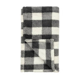 Argos Home printed fleece check throw Mono 125x150cm (British brand)