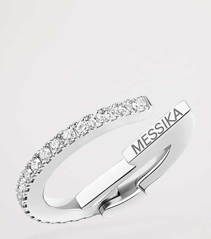 Messika Gatsby white gold diamond ear cuff 0.14ct, UK version