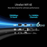 ASUS RT-AXE7800 Wi-Fi 6E router - British product