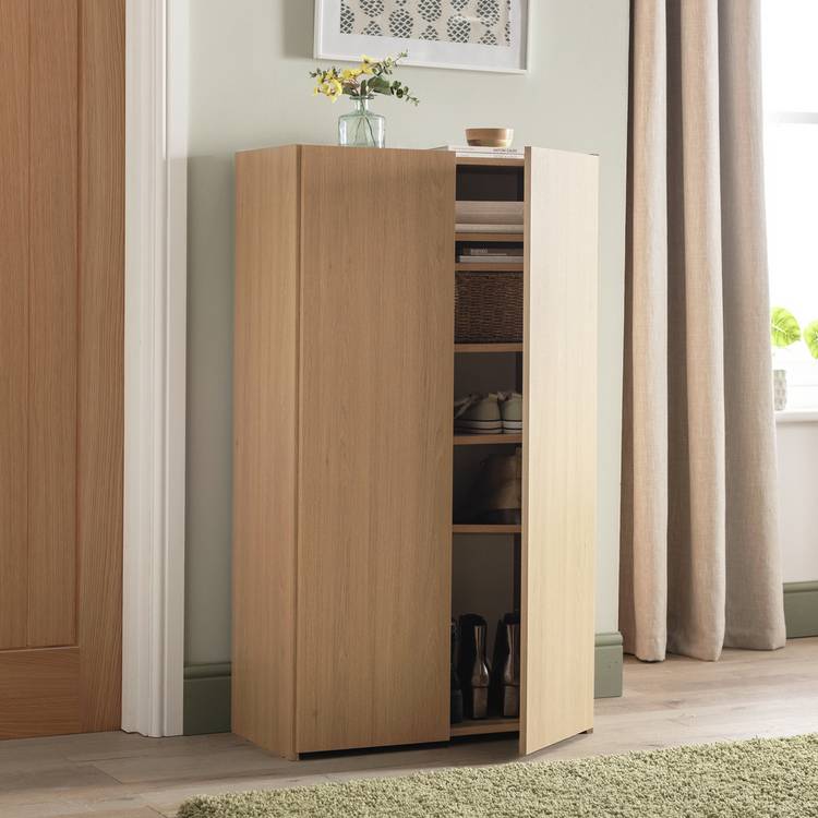 Argos Home Seville oak effect shoe cabinet - British product