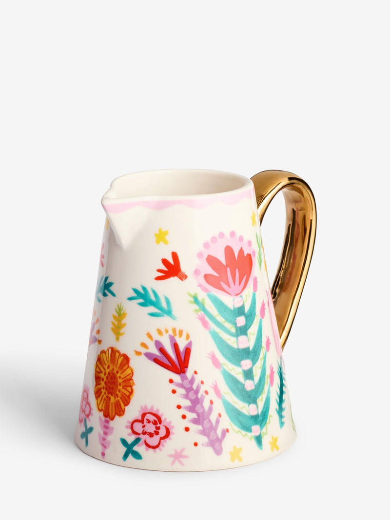 Lucy Tiffney multi floral milk jug, UK version