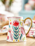 Lucy Tiffney multi floral milk jug, UK version