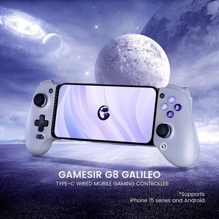 GameSir G8 Galileo grey mobile gaming controller, imported from the UK