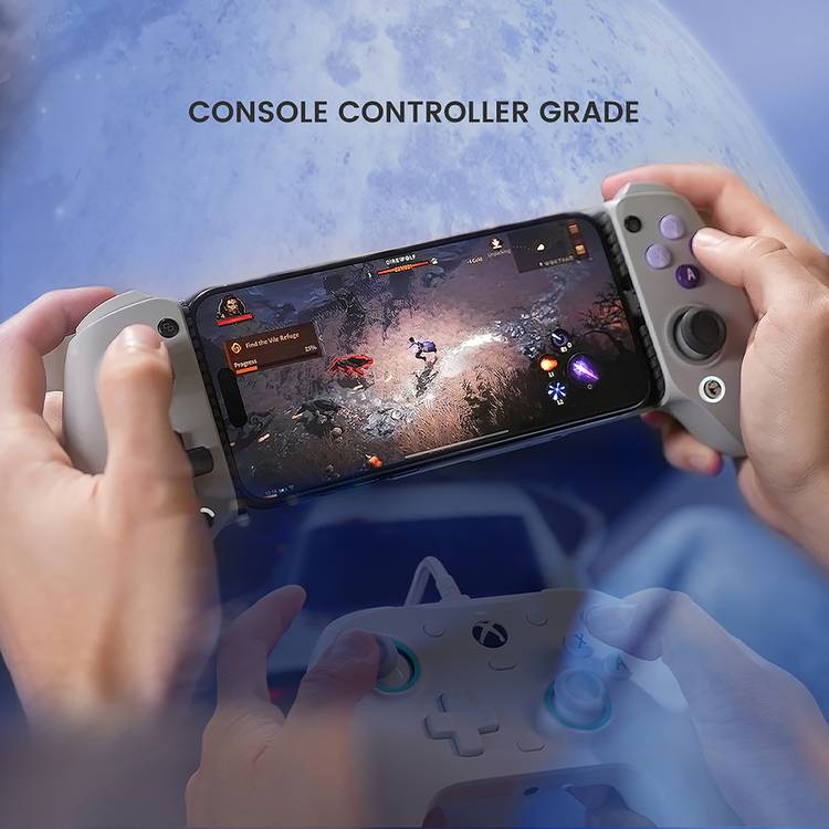 GameSir G8 Galileo grey mobile gaming controller, imported from the UK